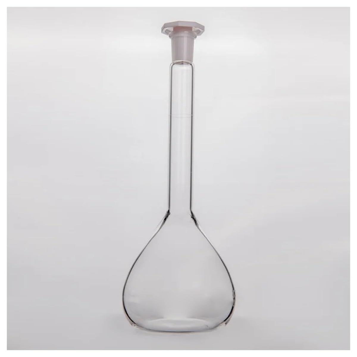Vetreria da laboratorio Pallone volumetrico trasparente con tappo in plastica in vetro borosilicato F81(2pcs 150mL-F810150SP)