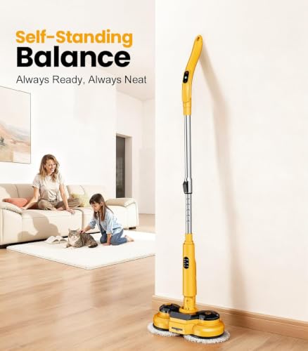 Image of Electric Spin Mop M2, 5000mAh, 110-Min Runtime, 800RPM Cordless Power Mop