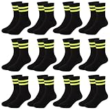 Moitiy Socken Jungen Tennissocken Kinder Sportsocken Kindersocken 12 Paar Jungen Mädchen Unisex Kinder Socken Baumwolle 35-38