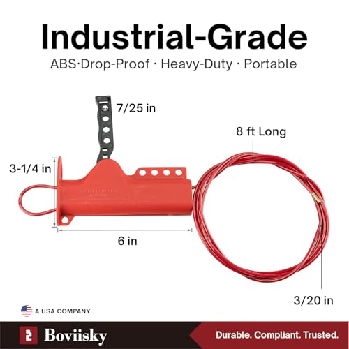 Cable de bloqueo de mano de metal flexible industrial de 8 pies 3