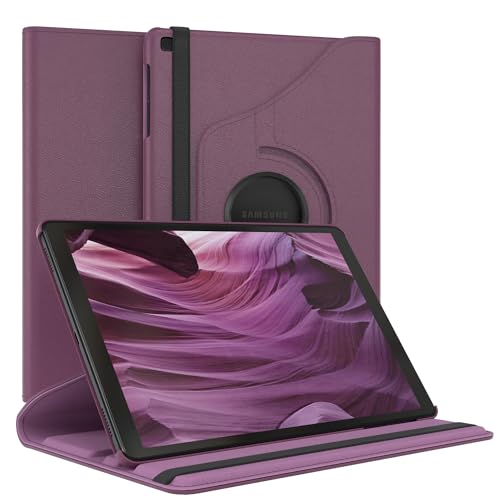 EAZY CASE - Tablet Hülle für Samsung Galaxy Tab A 10.1" 2019 Schutzhülle 10.1 Zoll Smart Cover Tablet Case Rotationcase zum Aufstellen Klapphülle 360° drehbar mit Standfunktion Tasche Kunstleder Lila