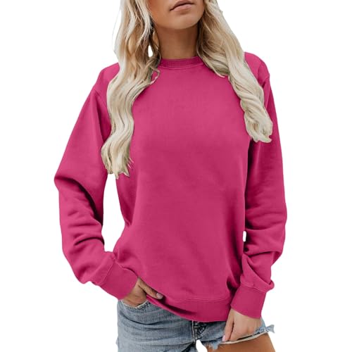 Sweat-shirt col rond homme en coton doux premium, pull manches longues aux finitions amples soignées