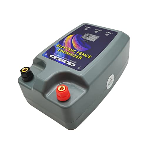51buyoutgo – Kit d'électrificateur de clôture électrique pour cheval 12 V, batterie double entrée ou alimentation secteur avec indicateur de défaut, dispose d'une boucle de suspension