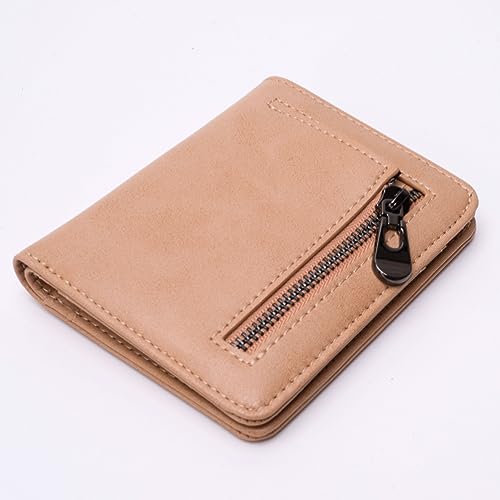 Image of Alldaily Small RFID Wallet for Women Slim Compact Bifold Pocket Ladies Travel Mini Purse (Apricot)