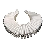 Dasbsug Collar falso con volantes y borde negro, accesorio de disfraz victoriano, gargantilla de payaso renacentista, cuello con volantes