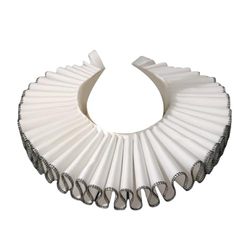 Faux col à volants victorien blanc amovible pour costume de cosplay