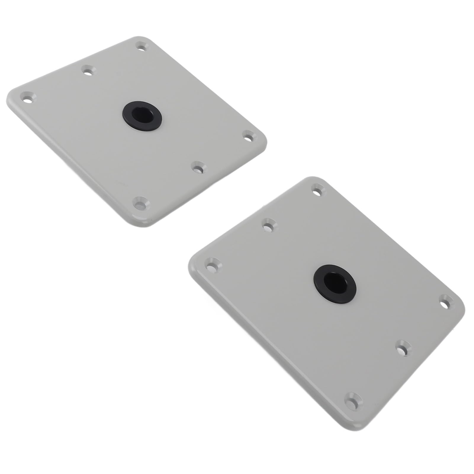 FUZHUI 2pcs Professional Aluminum Alloy Boat Seat Base, High Strength Non Slip Boat Seat Base Plate for Boat Seat Post, Sturdy and Practical Boat Accessories