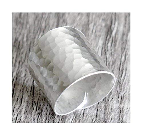 Generic Hammered Sterling Silver Handmade Classic Wide Band Boho Statement Ring thumb #1