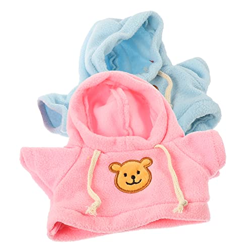 Sosoport 2 Piezas Disfraz De Oso Decorativo Vestido Oso Peluches Suave Ropa De Animales De Peluche Muñeca Felpa Atuendo Ropa para Animales De Peluche Paño