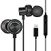 PALOVUE Earflow Plus in-Ear Lightning Headphones Magnetic Earphones MFi Certified Earbuds with Microphone Controller Compatible iPhone X/XS/XS Max/XR iPhone 8/8 Plus iPhone 7/7 Plus (Metallic Black)
