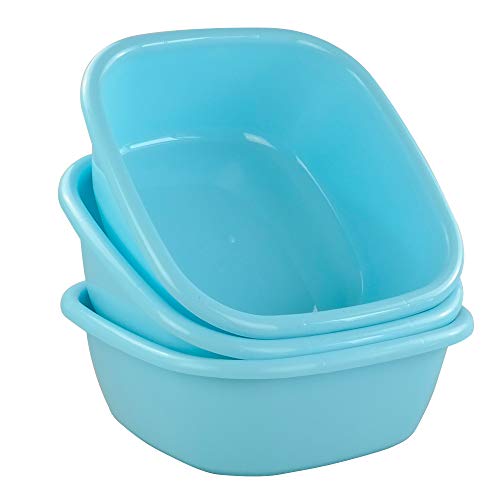 Fosly Barreño de Lavabo, Paquete de 3 Pequeños Barreños, Cuadrado