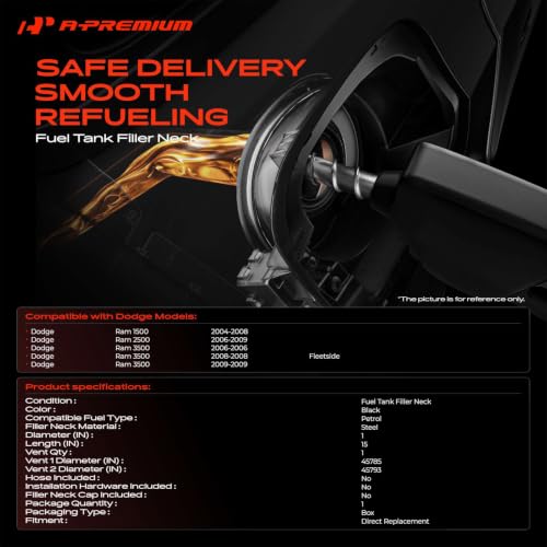 A-Premium Fuel Tank Filler Neck Pipe Hose Compatible with Dodge, Ram by A-Premium - Used condition - Image 2