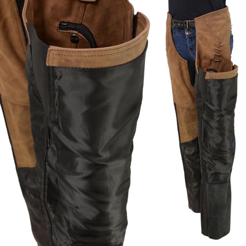 Image of Milwaukee Leather Premium Leather Motorcycle Riding Chaps for Women Bikers