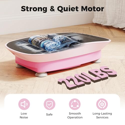 Image of GYMAX Vibration Plate Exercise Machine-10 Level Intensity, LED Display & Remote Control, Body Vibrating Plates Stand Shaking Platform Fat Burning Machine