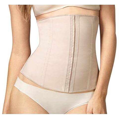 TINYHI Body Shapers Undergarments Corsetshape Waist Training Before and After The Shaper Full with Bra Strapless Nude Cover
