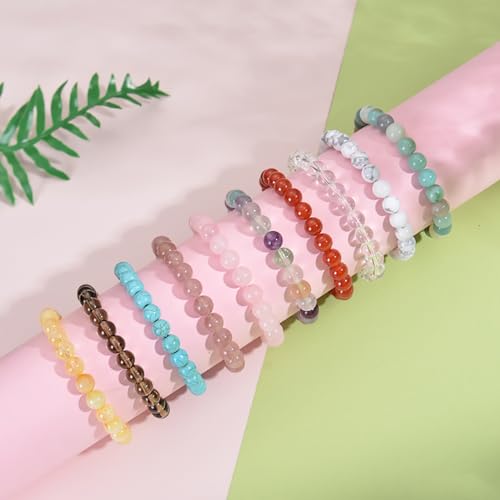 Citrine-Bracelet-for-Women-8mm-Real-Crystal-Yellow-Citrine-Bead-Bracelet-Natural-Stone-Bracelet-Stretch-Gemstone-Bracelets-Citrine-Jewelry-for-Women-Girls