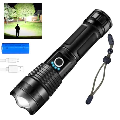 Lanterna T9 Tática Militar Super Potente Led Profissional Recarregável P50 USB Zoom Longo Alcance Mais Forte do Mundo