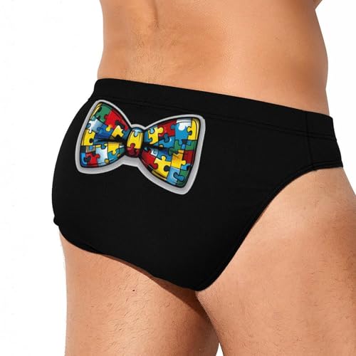 Autism Awareness Bow Men's Swim Trunks Briefs Swimsuit Swimwear Bathing for Underwear Beach4