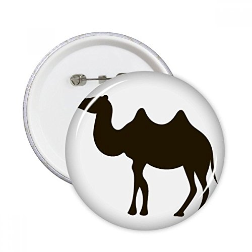 Pins Badge Bouton Rond Animal Noir Camel XXL Finition Soignée pour Vêtements