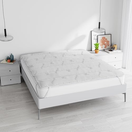 Topper Made in Italy con elásticos, Tencel, 160 x 195 cm