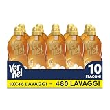 Ammorbidente Concentrato Vernel Aromatherapy Fascino di Frangipani (10 x 48 lavaggi), Ammorbidente Concentrato per Tutti i Tessuti, Profumo di Lunga Durata con Oli Essenziali