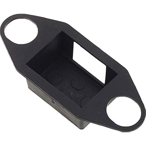 Door Latch Keep Strike Dust Box Black Plastic Cover