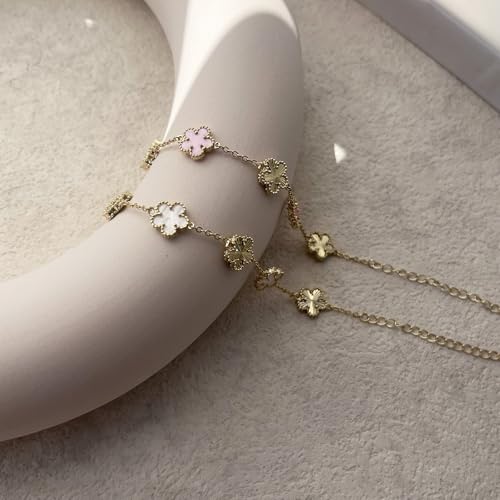 Xocimy Dainty Gold Four Leaf Clover Bracelet for Women – 14K Gold Plated Lucky Charm Jewelry Gift - Image 5