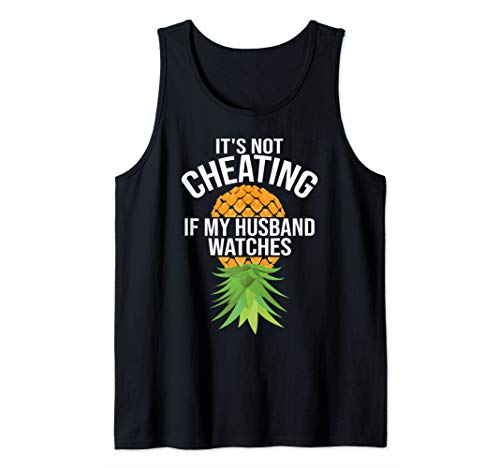 Funny It's Not Cheating If My Husband Watches Gift Women Tank Top