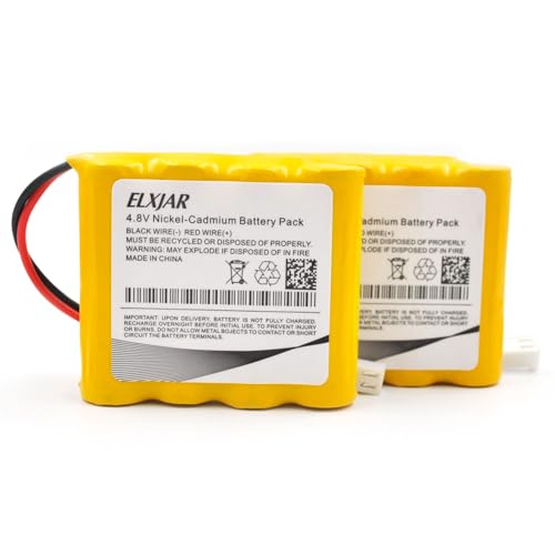 elxjarcell (2-Pack) 4.8V 1000mAh Ni-CD Battery Replacement f