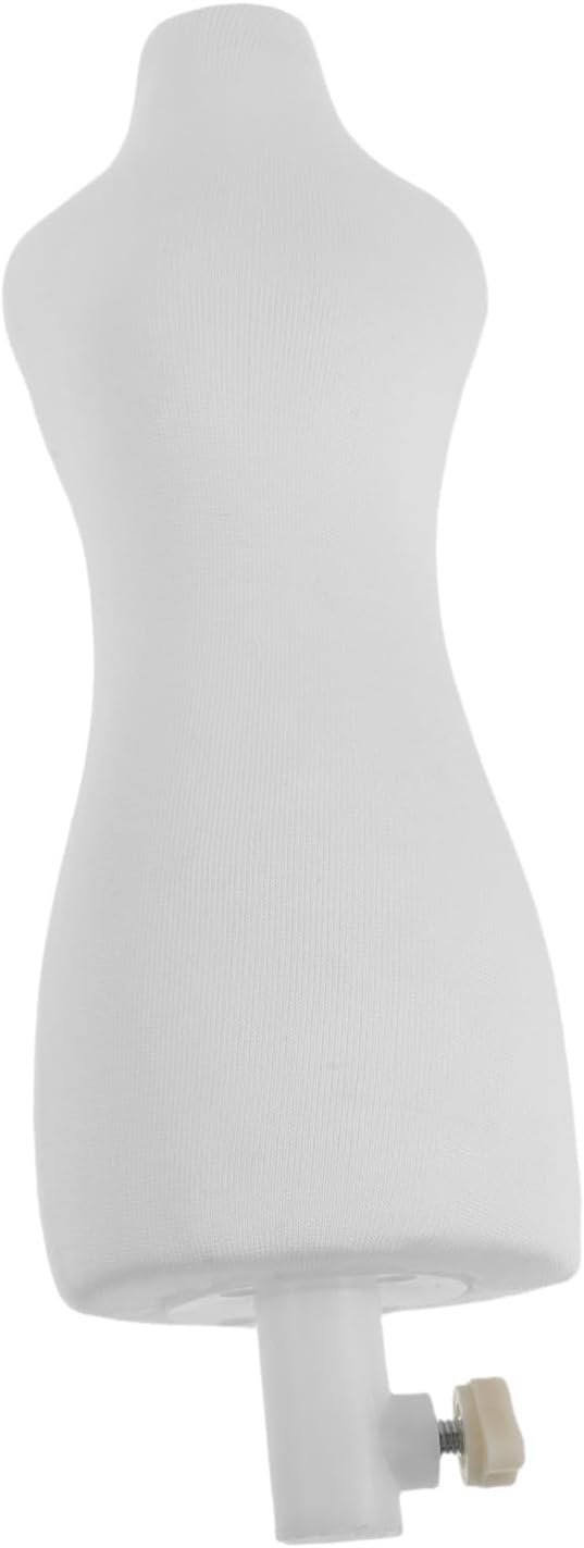 Mini 1/4 Scale Female Sewing Mannequin Dress Form for Seamstresses and Jewelry Display, Half Body Dummy for Clothing Draping and Sewing Projects