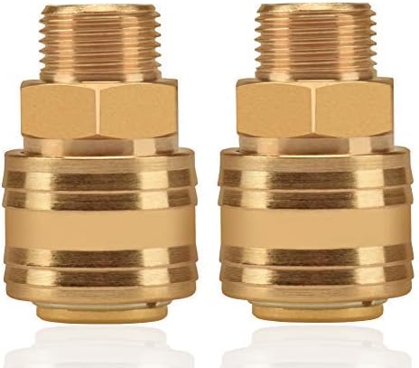 2stk Air Line Connectors 3/8" BSP Euro Airline Hose Compressor Fittings Air Coupler and Plug Kit Couplings Connector Female
