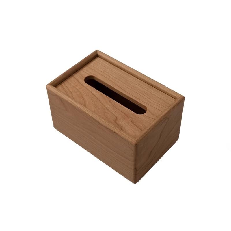 Coperchio di una scatola di fazzoletti in noce nera scatola per fazzoletti soggiorno sala da pranzo scatola di conservazione multifunzione, scatola di carta retrò (A)