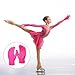 Toulite 3 Pairs Figure Skating Gloves for Kids Thick Non Slip Gel Winter Ice Skating Glove for Girls with Rhinestone Crystals(Rose Pink, Purple, Nude,Snowflake)