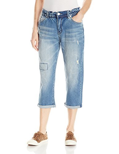 Unionbay Juniors Thompson Relaxed Vintage Peg Leg Jean, Brisbane Blue, 7