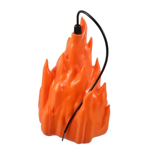 TOBBOMEY Lámpara De De Simulación Led Amarilla Pequeño Efecto De Fuego Parpadeante Para Decorar Dormitorios y Fiestas De Halloween Iluminación Acogedora Para Uso Interior