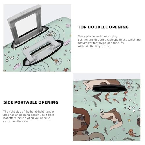 Cartoon Cute Print Luggage Suitcase Cover Protector Luggage Washable Covers With Concealed Zipper4