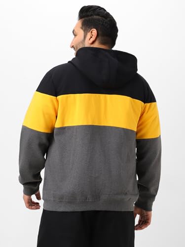 Image of Urbano Plus Men's Cotton Zippered Hooded Casual Winterwear Sweatshirt