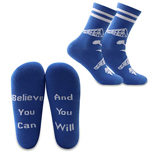 MBMSO 2 Pairs Cheerleading Socks Cheer Ggifts for Cheerleaders Team Socks
