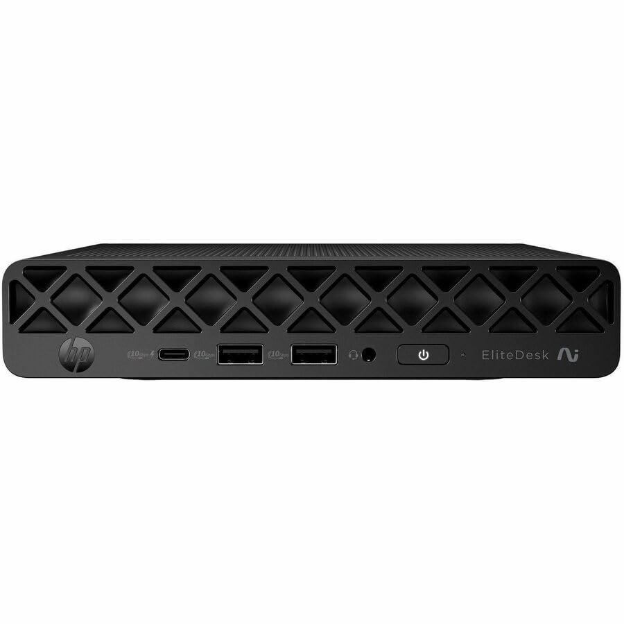 HP EliteDesk 8 G1a Desktop Computer Mini PC - AMD Ryzen AI 5 340 Hexa-Core Processor - 16 GB DDR5 SDRAM - 256 GB PCI Express NVMe SSD - Jack Black - Windows 11 Pro - Radeon 840M Graphics - Wi-Fi 6E