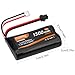 Crazepony 7.4V Li-ion Rechargeable Battery 2S 1300mAh Li-ion Battery with SM3P Plug and Charger Cable Replacment for RC Vehicle Stunt Toy Car Watch Off-Road Truck Clamping Car - 2 Pack