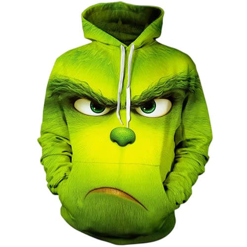 Buyoem Moletom com capuz masculino com estampa 3D unissex masculino feminino adulto pulôver moletom