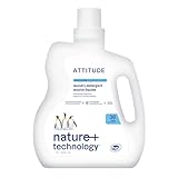 ATTITUDE Liquid Laundry Detergent, EWG Verified, HE Compatible, Plant-Based & Vegan, Natural Laundry Soap, Wildflowers Scent, 36 Loads, 60.8 Fl Oz