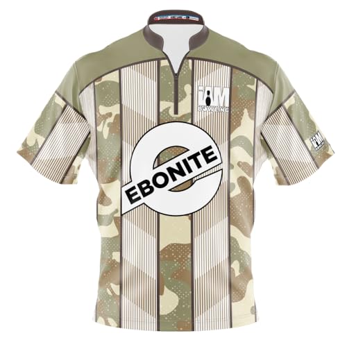 Logo Infusion I AM Bowling Jersey Short Sleeve Sash Collar 2329-EB Made in USA Ebonite (US, Alpha, 4X-Large, Regular, Regular, Multi)