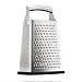 Spring Chef Professional Box Grater with Handle, Manual 100% Stainless Steel 4 Sided Shredder for Kitchen, Best for Parmesan Cheese, Vegetables, Ginger, Carrot, XL Size