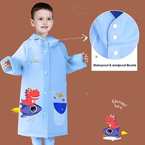Kids Raincoats, Waterproof Rain Jacket Boys Girls Rain Poncho Toddler Rainwear 3D Cartoon Rain Suit for 2-12 Years4