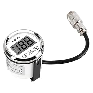 Dieptemeter met Transducer, IP67 Waterdichte Dash-dieptemeter-transducer Werkt met 12V-systeem, voor Jachten, Vissersboten