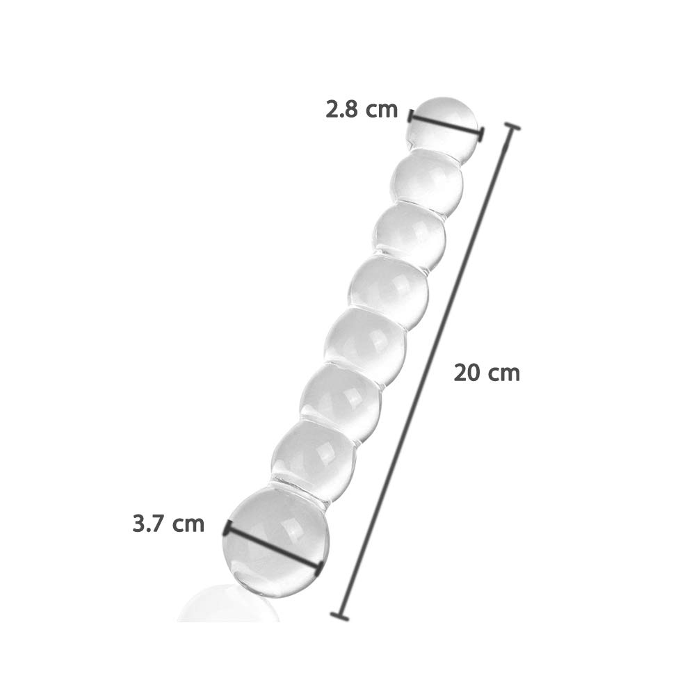 Plug anale Sextoyset per uomo, dildo in vetro, punto G, stimolazione vagina, masturbazione, roluck cristallo perline buttplug trasparente anale giocattolo per donne e uomini