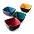 AmorArc 32oz Square Cereal Soup Bowls, Stoneware Bowls Set of 4 for Kitchen, Large Bowls for Cereal,Soup,Salad,Meal, Microwave & Dishwasher Safe-Colorful Inside