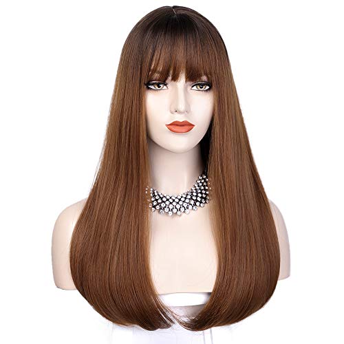 AISI QUEENS Lace Front Wigs Long Straight Human hair 100% Brazilian Human Hair 13x4 Lace Frontal Wigs for Women Pre Bleached Knots (26inch, 13x4 Straight)