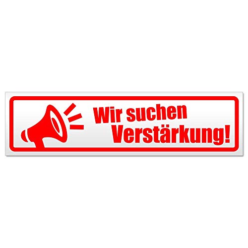 Kiwistar Wir suchen Verstärkung Magnetschild 30cm Rot